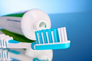 fluoride toothpaste and toothbrush