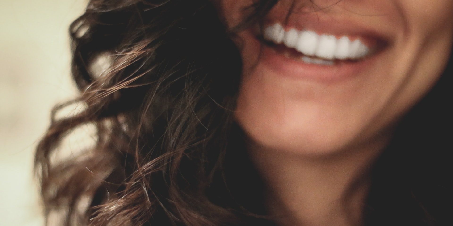 close up of woman's beautiful smile